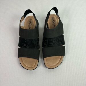 LifeStride Taura Black Sandal Open Toe size 7